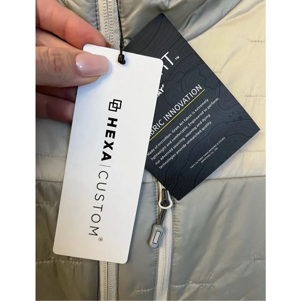 NWT Hexa Custom The Down Watetrproof Gray /Yellow Women’s Hooded Jacket XL - Picture 11 of 11